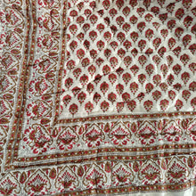 Load image into Gallery viewer, Red & White  Hand-Block Printed Tilonia AC Blanket
