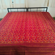 Load image into Gallery viewer, Maroon Hand Block Printed Bedspread