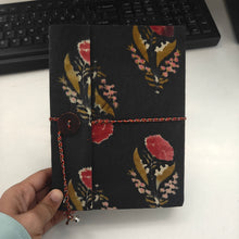 Load image into Gallery viewer, Hand-block Print Double Bound Upcycled Diary