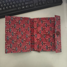 Load image into Gallery viewer, Pink Printed Double Bound Upcycled Diary