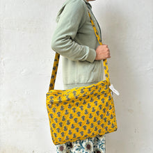 Load image into Gallery viewer, Yellow Block Printed Laptop bag