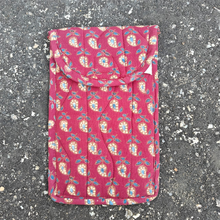 Load image into Gallery viewer, Maroon Hand-block Printed Mobile Sling Bag