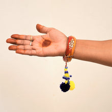 Load image into Gallery viewer, Blue-Yellow Phundi Lumba Rakhi