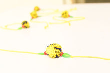 Load image into Gallery viewer, Yellow-Blue Handcrafted Rakhi