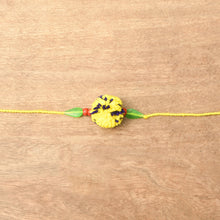 Load image into Gallery viewer, Yellow-Blue Handcrafted Rakhi