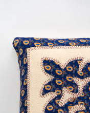 Load image into Gallery viewer, Blue Tilonia Applique Cushion Cover (Size-16"X16")