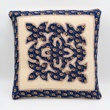 Load image into Gallery viewer, Blue Tilonia Applique Cushion Cover (Size-16"X16")