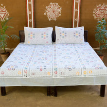 Load image into Gallery viewer, Chandwa Barmer Applique on Organdy Double Bedspread