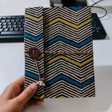 Load image into Gallery viewer, Hand-block Printed Double Bound Upcycled Diary