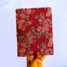 Load image into Gallery viewer, Hand-block Printed Double Bound Upcycled Diary