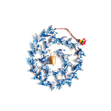 Load image into Gallery viewer, Blue White Bell Tota '30' Small Birds String