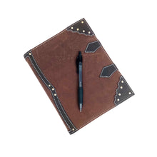 Load image into Gallery viewer, Black & Brown Leather Bound Diary