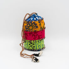 Load image into Gallery viewer, Hand-block Printed Upcycled Gudari Pouch
