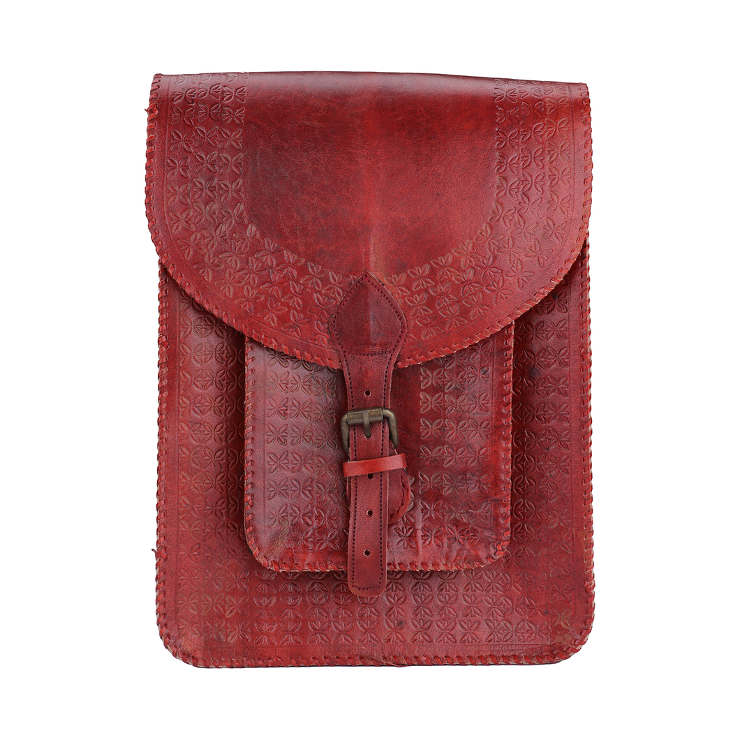 Brown Leather Sling Cross Body Travel Bag