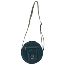 Load image into Gallery viewer, Green  Round Leather sling bag
