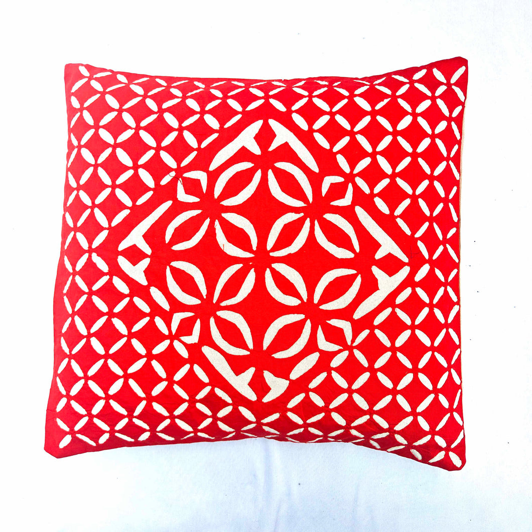 Handcrafted Barmer  Floral Petal Cushion Cover (Size-16