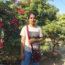 Load image into Gallery viewer, Hand-block Printed Travel Sling Bag
