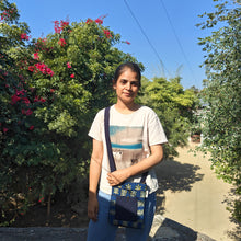 Load image into Gallery viewer, Indigo Hand-block Printed Colourful Travel Sling Bag
