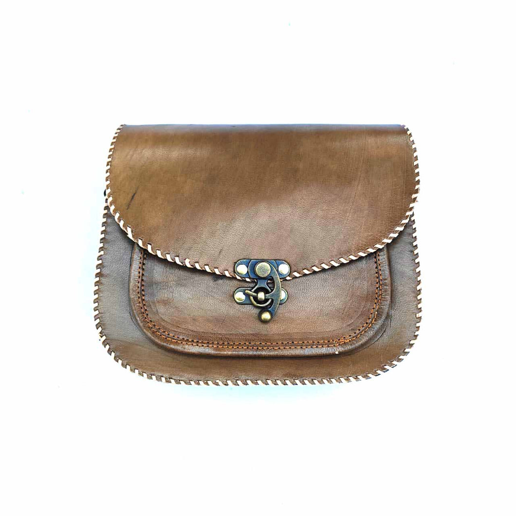 Brown  Leather Crossbody Bag