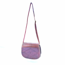 Load image into Gallery viewer, Brown Leather sling Crossbody  bag

