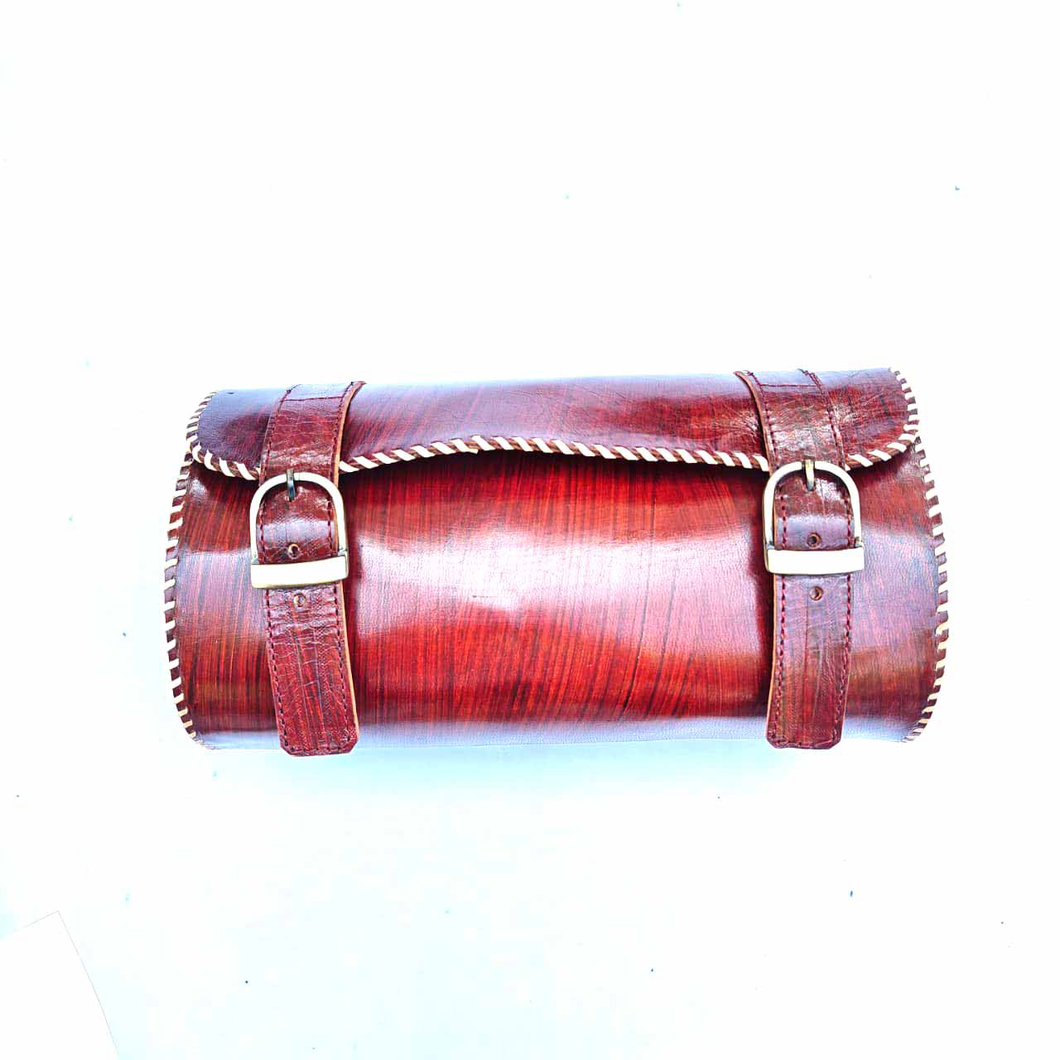 Cylindrical Leather sling bag