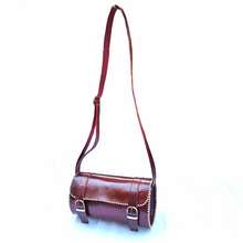 Load image into Gallery viewer, Cylindrical Leather sling bag
