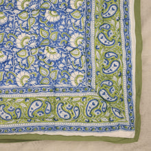 Load image into Gallery viewer, Blue Hand-Block Printed Tilonia AC Blanket
