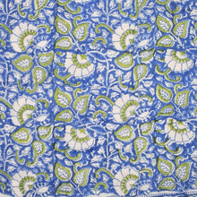 Load image into Gallery viewer, Blue Hand-Block Printed Tilonia AC Blanket
