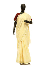 Load image into Gallery viewer, Yellow Booti Handblock Printed Cotton Saree
