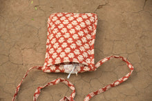 Load image into Gallery viewer, Red Hand-block Printed Mobile Sling Bag
