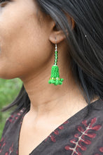 Load image into Gallery viewer, Green Handcrafted Phundi Earrings
