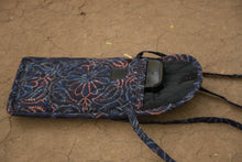 Load image into Gallery viewer, Black Hand-block Printed Mobile Sling Bag

