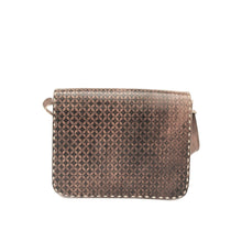 Load image into Gallery viewer, Brown Embossed leather sling bag
