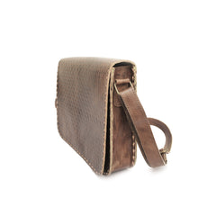 Load image into Gallery viewer, Brown Embossed leather sling bag
