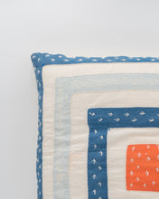 Load image into Gallery viewer, Blue Orange Tilonia Applique Geometric Cushion Cover (Size-16&quot;X16&quot;)
