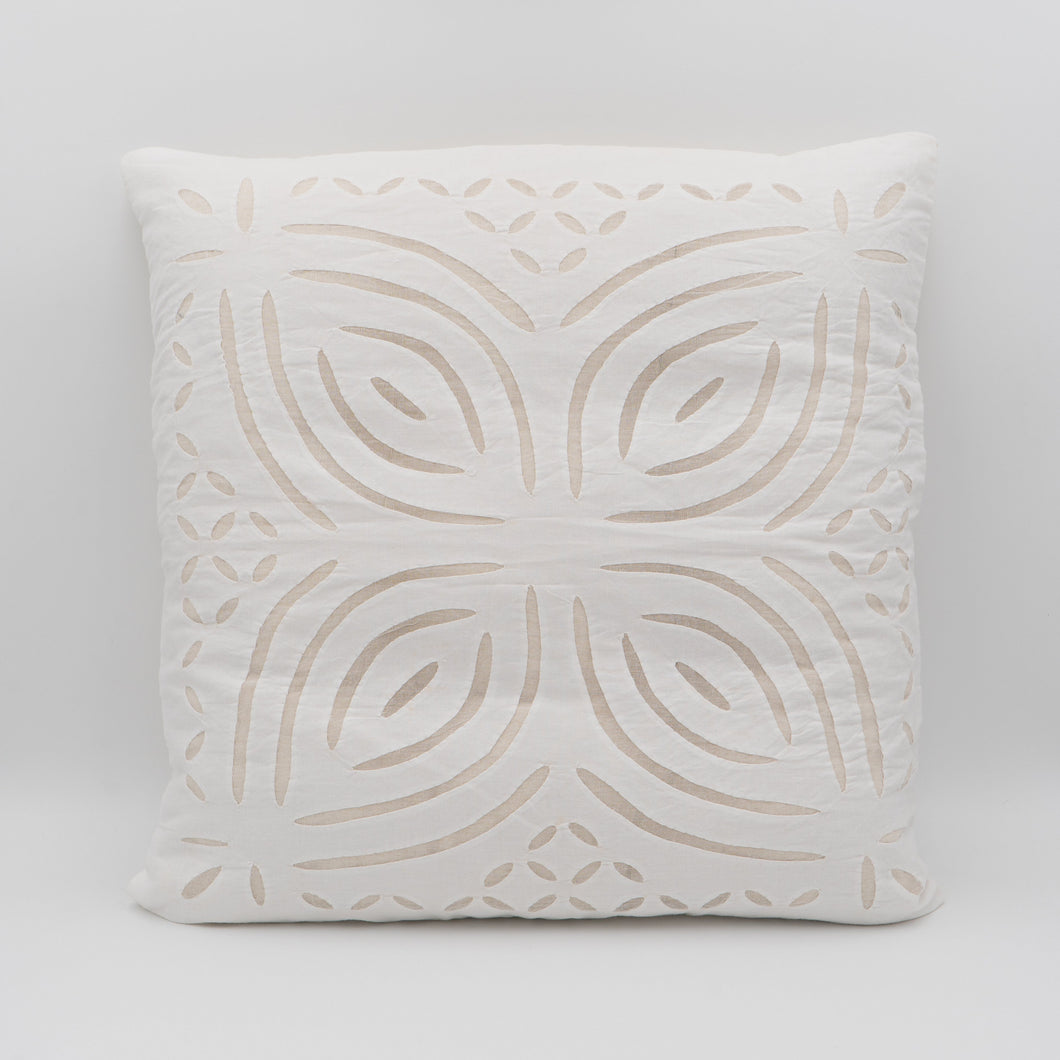 Naariyal Applique on Organdy Cushion Cover (Size-16