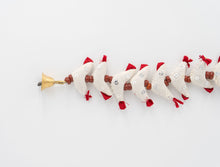 Load image into Gallery viewer, White Red Bell Tota White &quot;30&quot; Small Birds String
