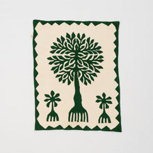 Load image into Gallery viewer, Green Tree of Life Barmer Applique Cotton Wall Hanging (15&quot;x18&quot;)

