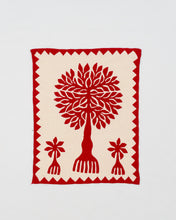 Load image into Gallery viewer, Red Tree of Life Barmer Applique Cotton Wall Hanging (15&quot;x18&quot;)
