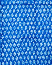 Load image into Gallery viewer, Blue Hand-block Printed Bedspread
