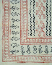 Load image into Gallery viewer, Cream Bagru Hand-block Printed Bedspread
