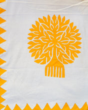 Load image into Gallery viewer, Yellow Tree of Life Barmer Applique Double Bedspread
