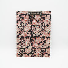 Load image into Gallery viewer, Black Hand block Printed  Upcycled Clipboard
