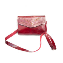 Load image into Gallery viewer, Maroon Leather sling bag
