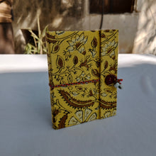 Load image into Gallery viewer, Pink Hand-block Printed Single Bound Upcycled Diary
