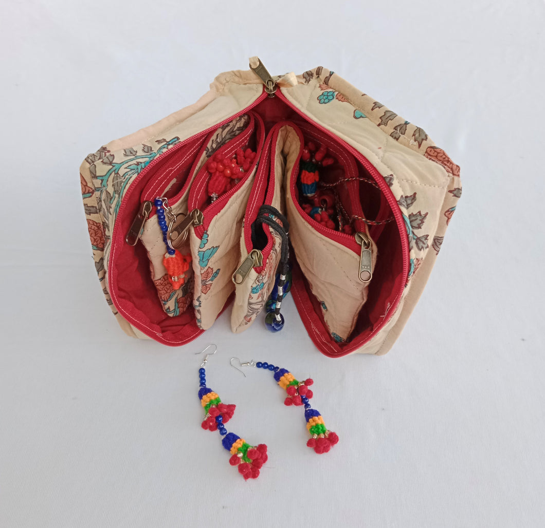 Brown Hand-block Printed Organizer