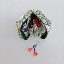 Load image into Gallery viewer, White &amp; Yellow Hand-block Printed Organizer
