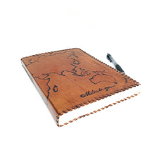 Load image into Gallery viewer, Brown  Leather Bound Diary
