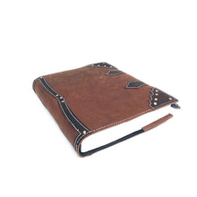 Load image into Gallery viewer, Black &amp; Brown  Leather Bound Diary
