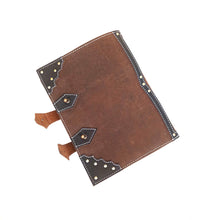 Load image into Gallery viewer, Black &amp; Brown  Leather Bound Diary
